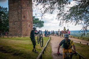 Mountain bike riding at Leith Hill Tower 